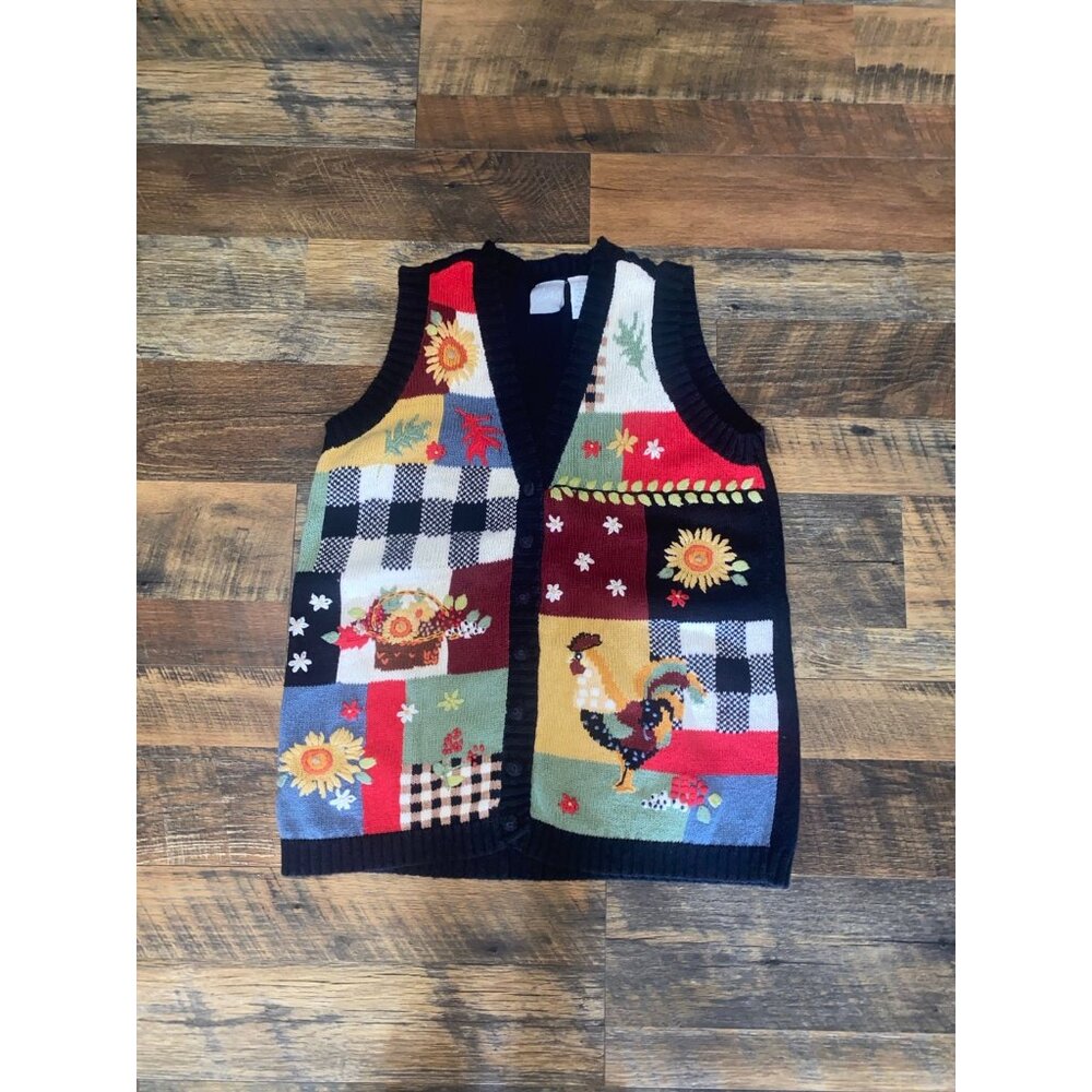 Vintage Blair Chicken embellishment vest